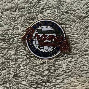 Atlanta Braves Pins and License Plate Cover 1992-1995-1997